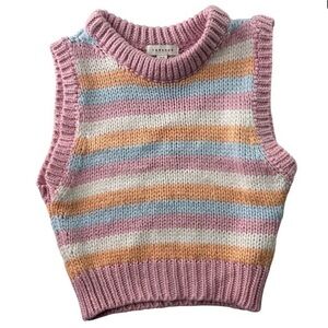 Topshop Multicolor Knit Sweater Vest- 🍓🍊🫐